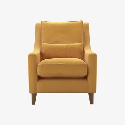 Sofa.com High Back Iggy Armchair in Ochre Easy Cotton - sofa.com