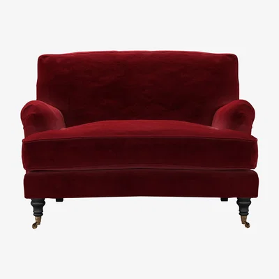 Sofa.com Bluebell Loveseat in Claret Cotton Matt Velvet - sofa.com