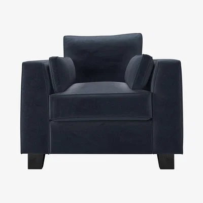 Sofa.com Bowie Armchair in Skyfall Cotton Matt Velvet