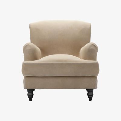Sofa.com Snowdrop Armchair in Fawn Aquaclean Clever Velvet