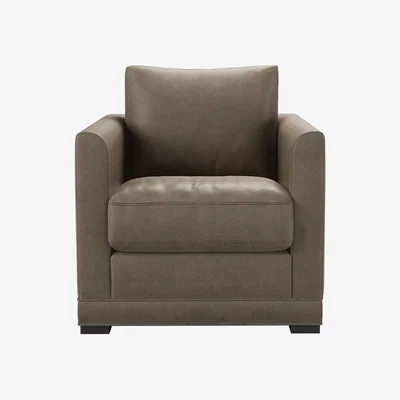Sofa.com Aissa Armchair in Pewter Grain Leather