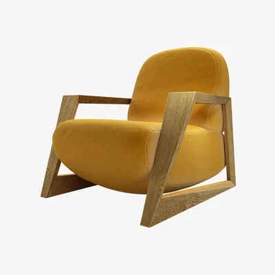 Sofa.com Hockney Armchair in Butterscotch Cotton Matt Velvet - sofa.com