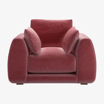 Sofa.com Carmel Armchair in Dusty Rose Cotton Matt Velvet - sofa.com