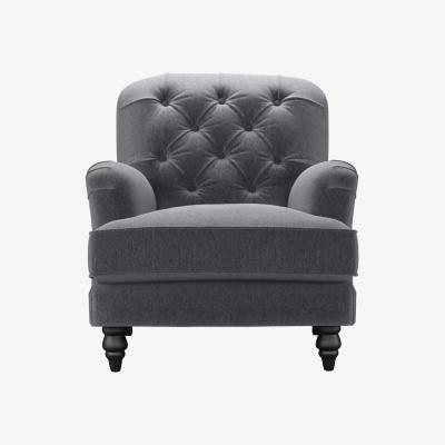 Sofa.com Nearly New Snowdrop Button Back Armchair in Rainstorm Brushstroke - sofa.com