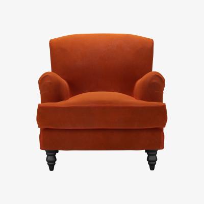 Sofa.com Snowdrop Armchair in Brick Aquaclean Clever Velvet