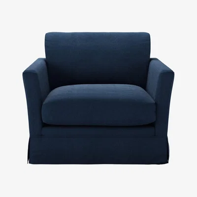 Sofa.com Otto Armchair in Washed Indigo Easy Cotton