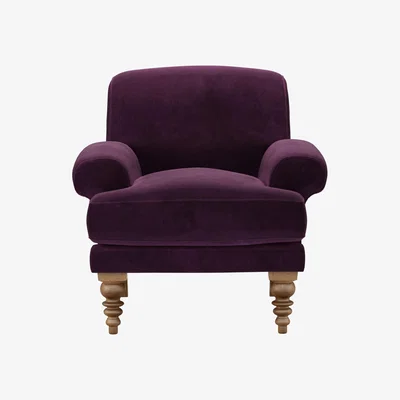 Sofa.com Saturday Armchair in Damson Smart Velvet