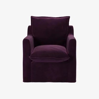 Sofa.com Anders Armchair in Damson Smart Velvet