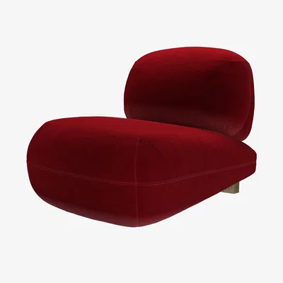 Sofa.com Seattle Armchair in Claret Cotton Matt Velvet - sofa.com