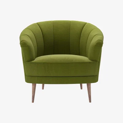 Sofa.com Harper Armchair in Vine Leaf Organic Smart Cotton