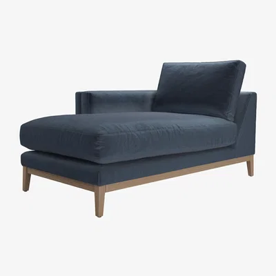 Sofa.com Costello  LHF Chaise Armchair in Skyfall Cotton Matt Velvet