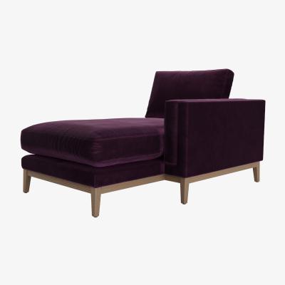 Sofa.com Costello RHF Chaise Armchair in Damson Smart Velvet