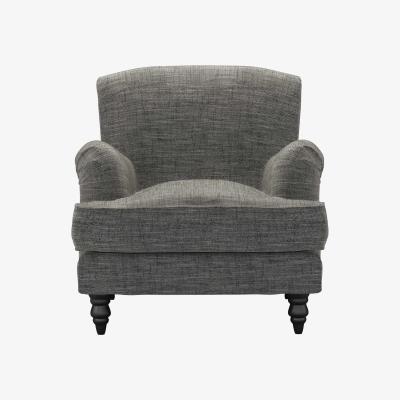 Sofa.com Snowdrop Armchair in Liquorice Baylee Multi-Tone Viscose Linen