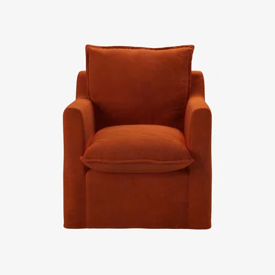 Sofa.com Anders Armchair in Brick Aquaclean Clever Velvet