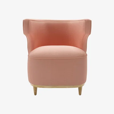 Sofa.com Edie Armchair in Sakura Pink Organic Smart Cotton