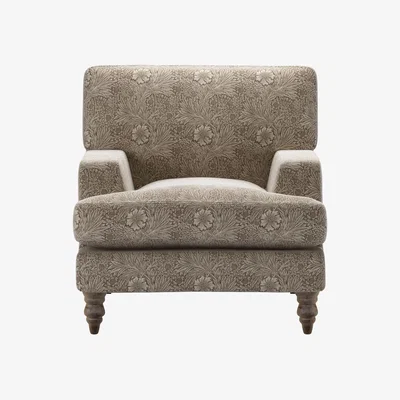Sofa.com Isla Small Armchair in Marigold Velvet Iron