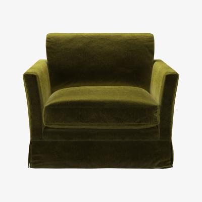 Sofa.com Otto Armchair in Olive Cotton Matt Velvet