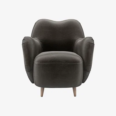 Sofa.com Ginger Armchair in Elephant Cotton Matt Velvet - sofa.com