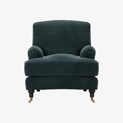 Sofa.com Bluebell Armchair in Deep Forest Aquaclean Clever Velvet