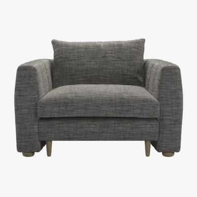 Sofa.com Tiffany Armchair in Liquorice Baylee Multi-Tone Viscose Linen