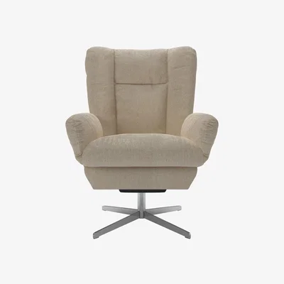 Sofa.com Ellora Swivel Armchair in Cashew Baylee Viscose Linen