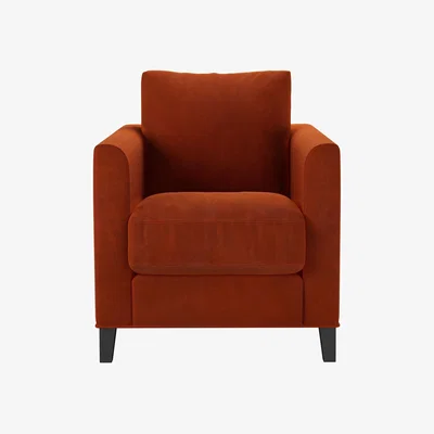 Sofa.com Izzy Armchair in Brick Aquaclean Clever Velvet