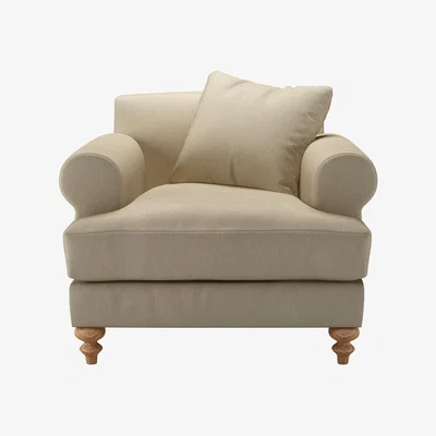 Sofa.com Teddy Armchair in White Sands Soft Chenille
