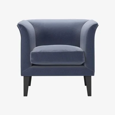 Sofa.com Fingal Armchair in Sapphire Smart Velvet - sofa.com