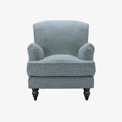 Sofa.com Snowdrop Small Armchair in Hydrangea Highland Tweed - sofa.com