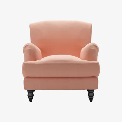 Sofa.com Snowdrop Armchair in Sakura Pink Organic Smart Cotton