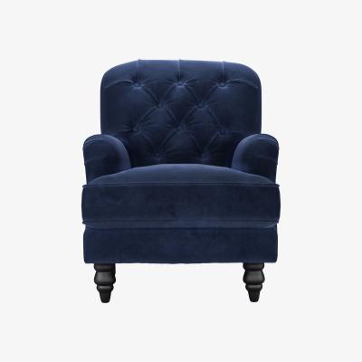 Sofa.com Snowdrop Button Back Small Armchair in Cruise Smart Velvet - sofa.com