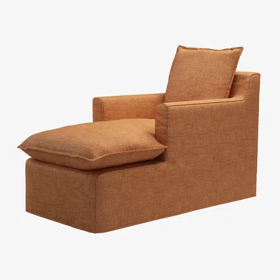 Sofa.com Anders Chaise Armchair in Terracotta Florence Textured Weave