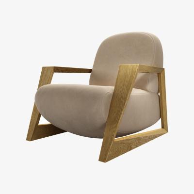 Sofa.com Hockney Armchair in Fawn Aquaclean Clever Velvet