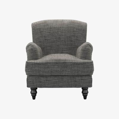Sofa.com Snowdrop Small Armchair in Liquorice Baylee Multi-Tone Viscose Linen