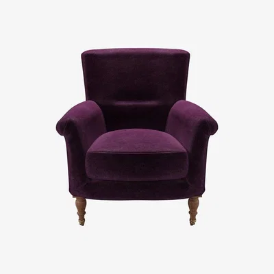 Sofa.com Alderney Armchair in Plum Smart Velvet - sofa.com