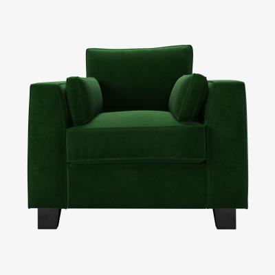 Sofa.com Bowie Armchair in Putting Green Aquaclean Clever Velvet