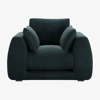 Sofa.com Carmel Armchair in Deep Forest Aquaclean Clever Velvet