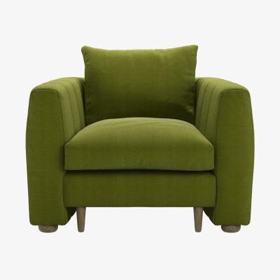 Sofa.com Tiffany Slim Armchair in Vine Leaf Organic Smart Cotton