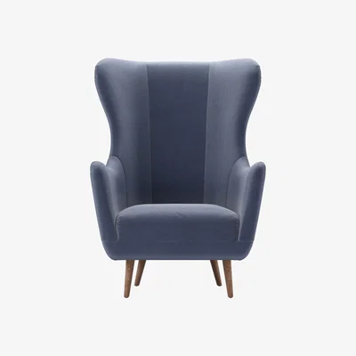 Sofa.com Louis Armchair in Sapphire Smart Velvet - sofa.com