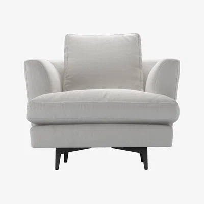 Sofa.com Larsen Armchair in Alabaster Brushed Linen Cotton - sofa.com
