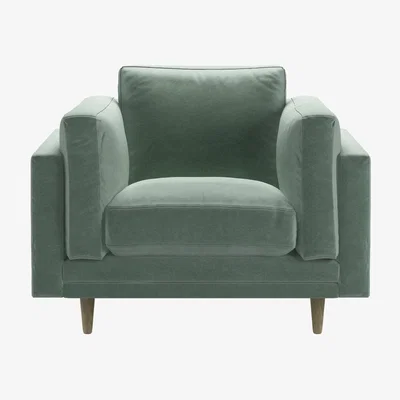 Sofa.com Marco Armchair in Sage Smart Velvet