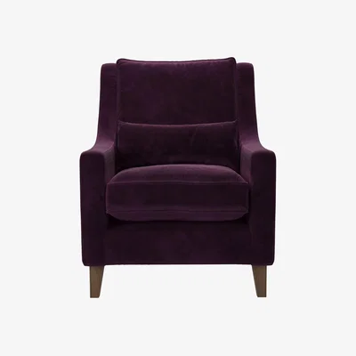 Sofa.com High Back Iggy Armchair in Damson Smart Velvet