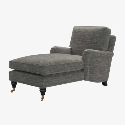 Sofa.com Bluebell Chaise Armchair in Liquorice Baylee Multi-Tone Viscose Linen