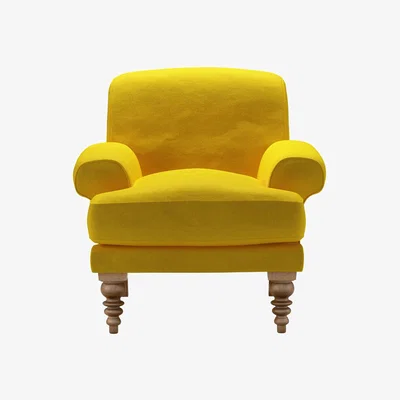 Sofa.com Saturday Armchair in Canary Cotton Matt Velvet - sofa.com