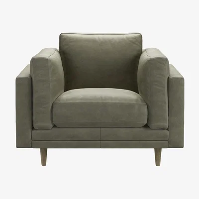 Sofa.com Marco Armchair in Matcha Powdered Leather