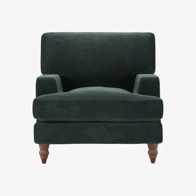 Sofa.com Isla Armchair in Smokey Green Cashmere Velvet - sofa.com