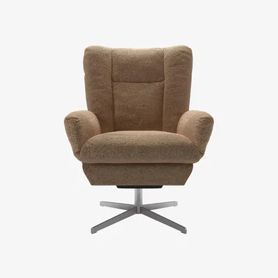 Sofa.com Ellora Swivel Armchair in Spiced Latte Cotton Matt Velvet
