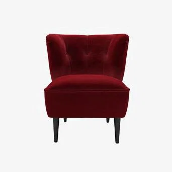 Sofa.com Betty Armchair in Claret Cotton Matt Velvet - sofa.com