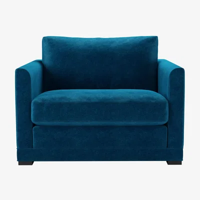 Sofa.com Aissa Loveseat in Scuba Smart Velvet - sofa.com