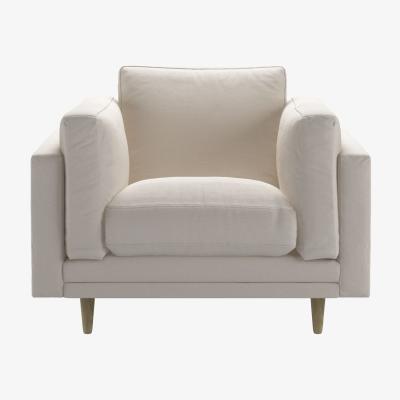 Sofa.com Marco Armchair in Taupe Brushed Linen Cotton